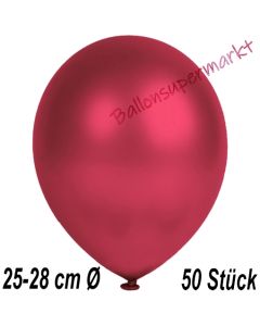 Metallic Luftballons in Burgund, 25-28 cm, 50 Stück