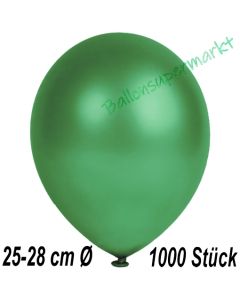 Metallic Luftballons in Dunkelgrün, 25-28 cm, 1000 Stück