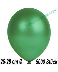 Metallic Luftballons in Dunkelgrün, 25-28 cm, 5000 Stück