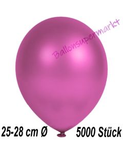 Metallic Luftballons in Fuchsia, 25-28 cm, 5000 Stück