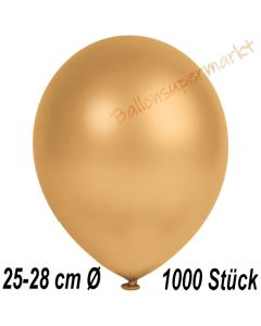 Metallic Luftballons in Gold, 25-28 cm, 1000 Stück