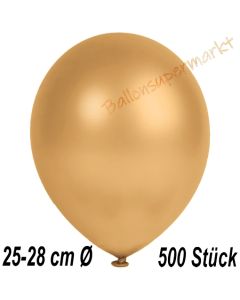 Metallic Luftballons in Gold, 25-28 cm, 500 Stück