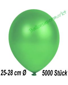 Metallic Luftballons in Grün, 25-28 cm, 5000 Stück