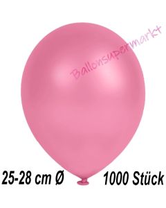 Metallic Luftballons in Rosa, 25-28 cm, 1000 Stück