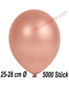 Metallic Luftballons in Rosegold, 25-28 cm, 5000 Stück