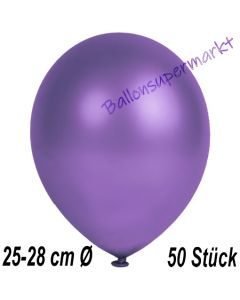 Metallic Luftballons in Violett, 25-28 cm, 50 Stück