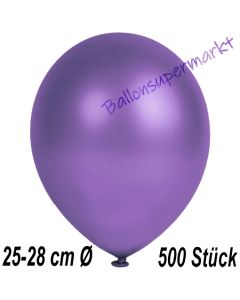 Metallic Luftballons in Violett, 25-28 cm, 500 Stück