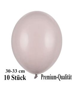 Premium Luftballons aus Latex, 30 cm - 33 cm, hellgrau, 10 Stück