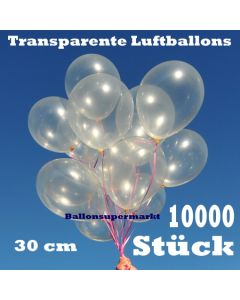 Luftballons Transparent, 30 cm, 10000 Stück