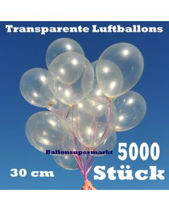 Luftballons Transparent, 30 cm, 500 Stück