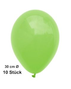 Luftballon Apfelgrün, Pastell, gute Qualität, 10 Stück