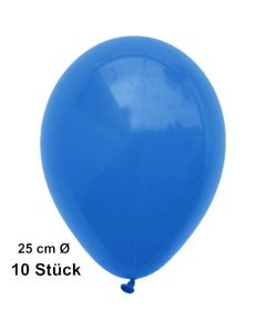 Luftballons Blau, 25 cm, 10 Stück, preiswert und günstig
