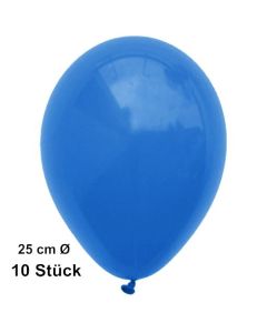 Luftballons Blau, 25 cm, 10 Stück, preiswert und günstig