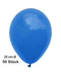 Luftballons Blau, 25 cm, 50 Stück, preiswert und günstig