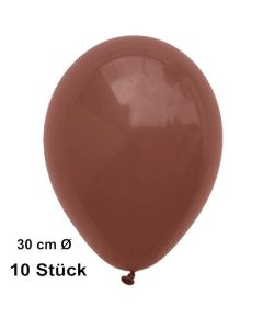 Luftballon Braun, Maroon, Pastell, gute Qualität, 10 Stück