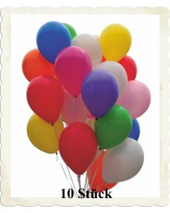 Luftballons Bunt Gemischt, 28-30 cm, 10 Stück, preiswert und günstig