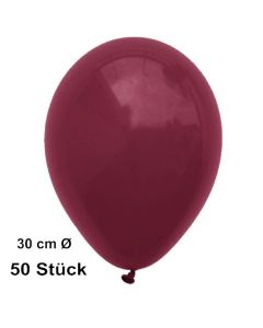 Luftballons 28-30 cm, Burgund, 50 Stück, preiswert und günstig