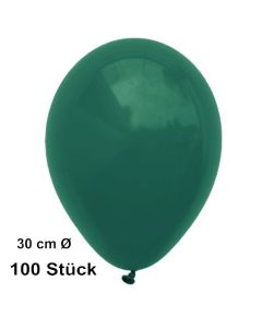 Luftballon Dunkelgrün, Pastell, gute Qualität, 100 Stück