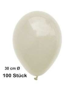 Luftballon Elfenbein, Pastell, gute Qualität, 100 Stück