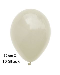 Luftballon Elfenbein, Pastell, gute Qualität, 10 Stück