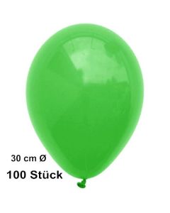 Luftballon Grün, Pastell, gute Qualität, 100 Stück