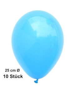 Luftballons Himmelblau, 25 cm, 10 Stück, preiswert und günstig