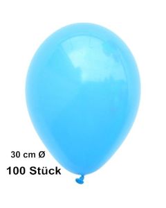 Luftballon Himmelblau, Pastell, gute Qualität, 100 Stück