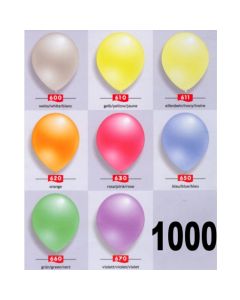 Luftballons Perlmutt 25 cm, 1000 Stück