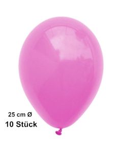 Luftballons Pink 25 cm, 10 Stück, preiswert und günstig