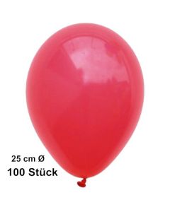 Luftballons Rot, 25 cm, 100 Stück, preiswert und günstig