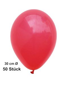 Luftballons Rot, 30 cm, 50 Stück, preiswert und günstig