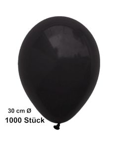 Luftballon Schwarz, Pastell, gute Qualität, 1000 Stück