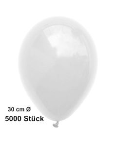 Luftballon Weiß, Pastell, gute Qualität, 5000 Stück