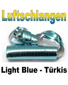 Luftschlangen türkis-hellblau-metallic, flammenhemmend