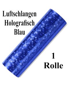 Luftschlangen Blau Holografisch Metallic