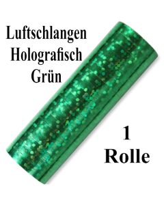 Luftschlangen Grün Holografisch Metallic