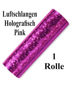 Luftschlangen Pink Holografisch Metallic