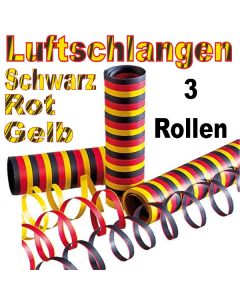 Deutschland Luftschlangen, 3 Rollen