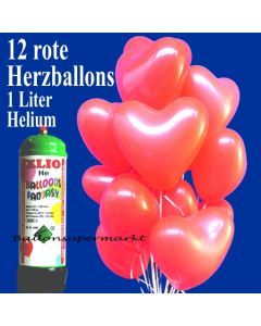 Mini-Ballons-Helium-Set-Hochzeit-rote-Herzluftballons-1-Liter-Ballongas