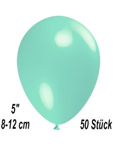 Luftballons 12 cm, Aquamarin, 50 Stück