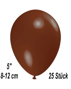 Luftballons 12 cm, Braun, 25 Stück