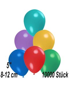 Luftballons 12 cm, Bunt gemischt, 10000 Stück