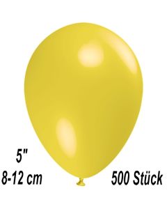 Luftballons 12 cm, Gelb, 500 Stück