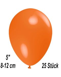 Luftballons 12 cm, Orange, 25 Stück