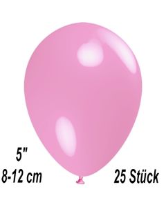 Luftballons 12 cm, Rosa, 25 Stück