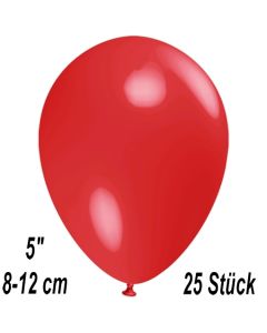 Luftballons 12 cm, Rot, 25 Stück