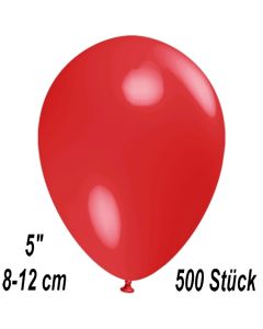 Luftballons 12 cm, Rot, 500 Stück