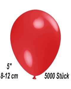 Luftballons 12 cm, Rot, 5000 Stück