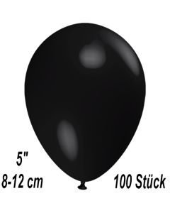 Luftballons 12 cm, Schwarz, 100 Stück