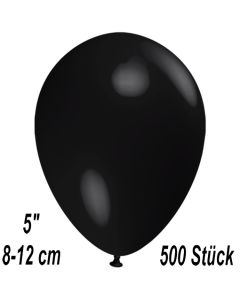 Luftballons 12 cm, Schwarz, 500 Stück